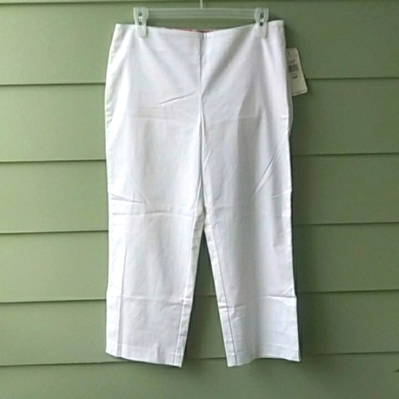Bandolino Pants - Bandolino Women's White Pants 10P Wide Leg 2 Back Pockets NWT